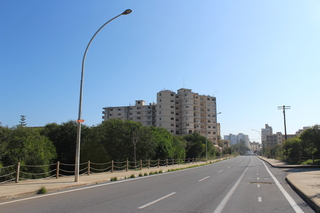 Main road with abandoned buildings in Varosha/Famagusta