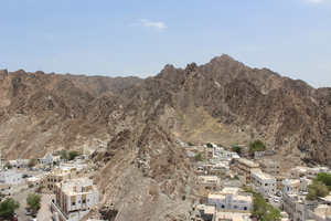 View of mountains in Muscat