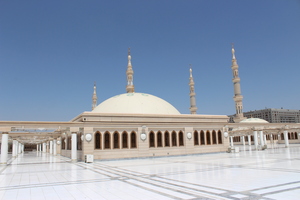 Picture on the roof of the Prophet's Mosque in Medina